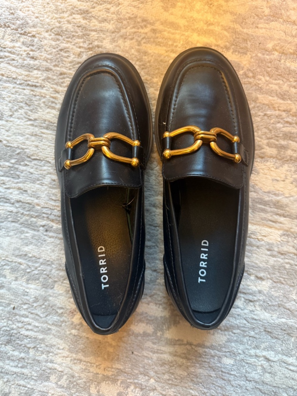 Torrid Black Loafer with Gold Hardware (WW)